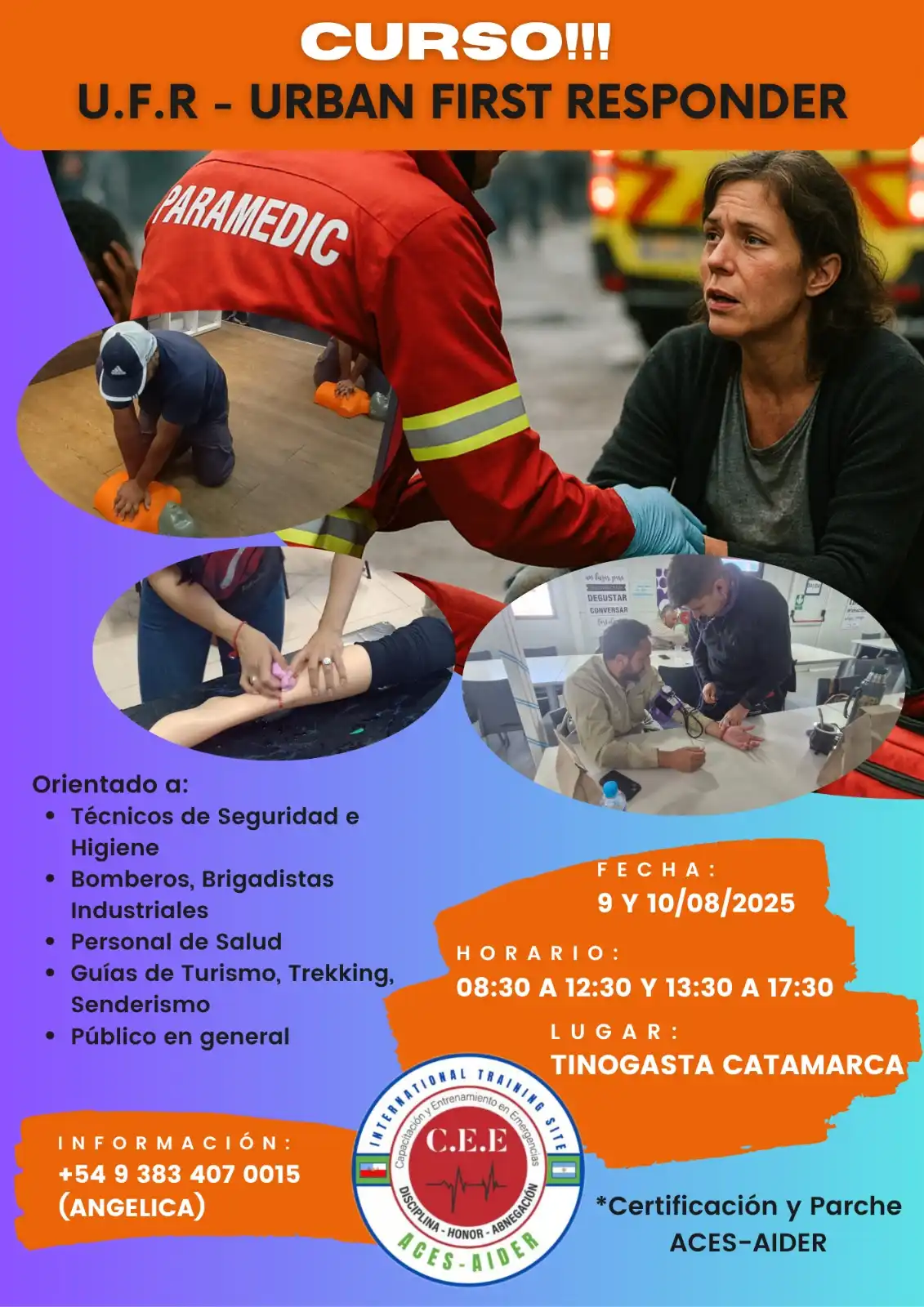 ¡Capacitate como Primer Respondiente Urbano! ¡Capacitate como Primer Respondiente Urbano